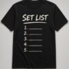 Set List Handwritten Unisex T-Shirt